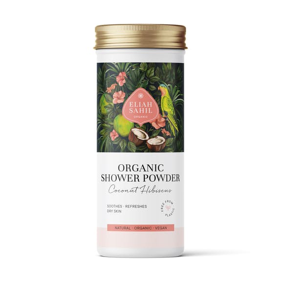 Pudră de duș organică, Hibiscus și Cocos, fără plastic - Eliah Sahil Organic