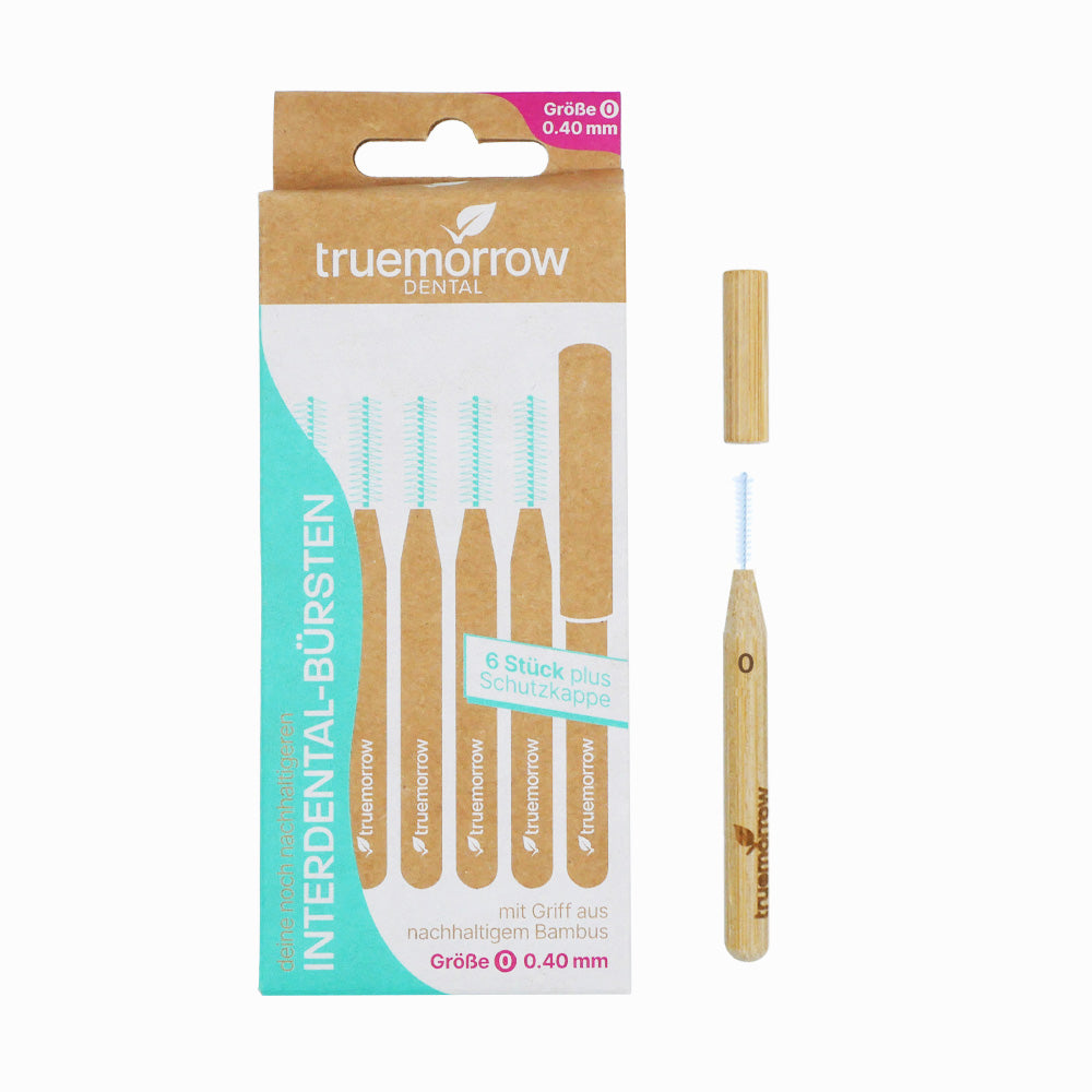 Periuțe interdentare din bambus, 0.4mm, 6buc - Truemorrow+