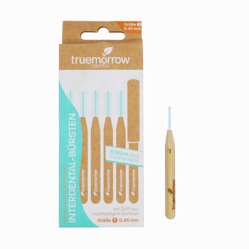 Periuțe interdentare din bambus, 0.4mm, 6buc - Truemorrow+