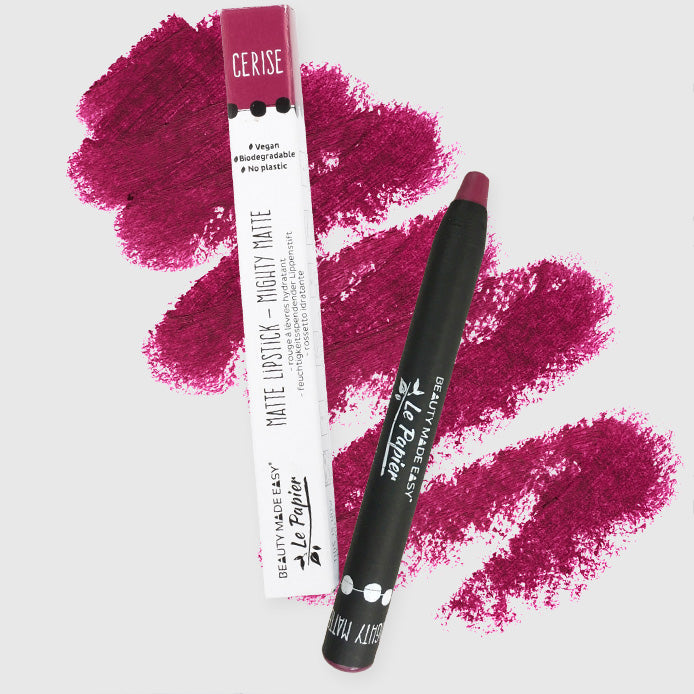 Ruj mat, Mighty Matte, Cerise, Zero-Waste - Beauty Made Easy