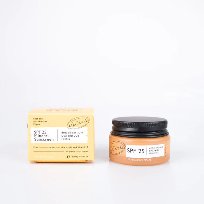 Cremă solară minerală SPF 25, Mini, Zero-Waste, 20 ml - UpCircle UK