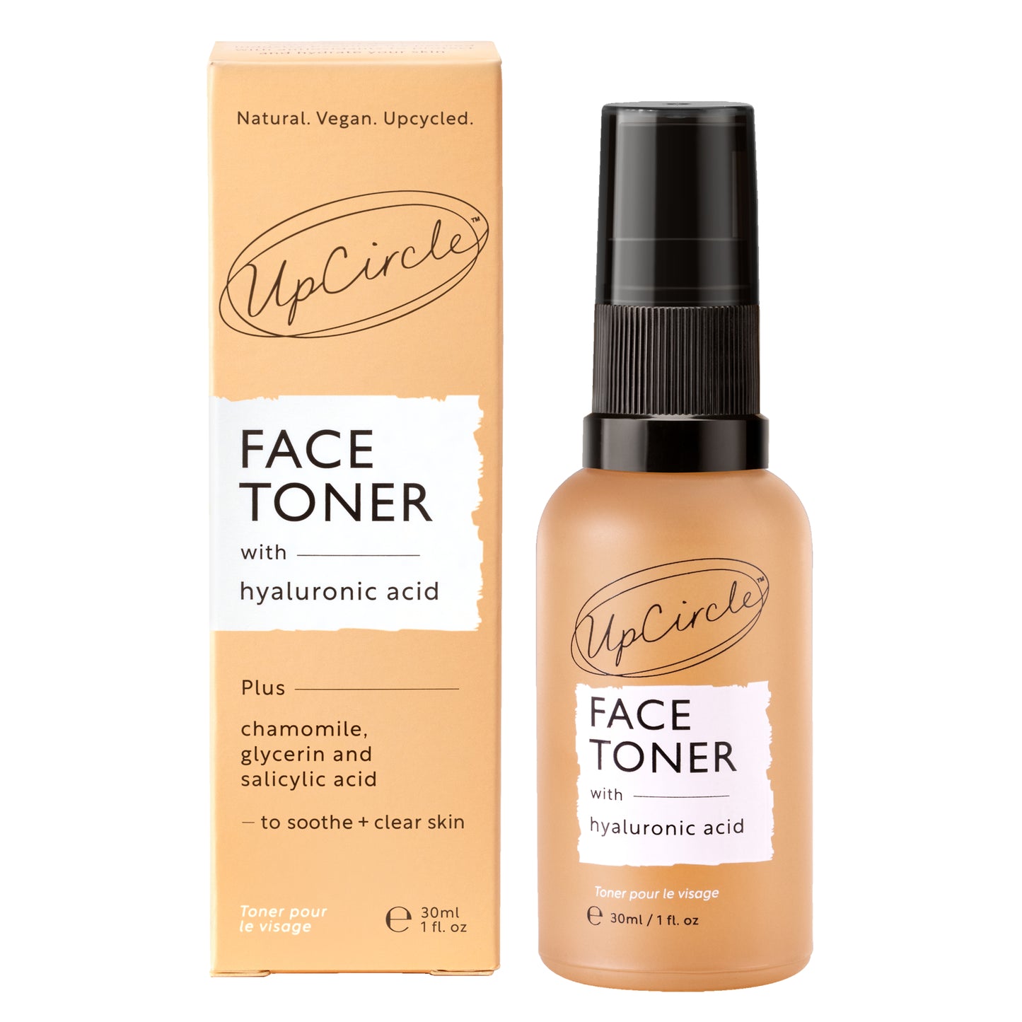 Toner hidratant cu Acid Hialuronic & Mușețel – UpCircle (30ml)