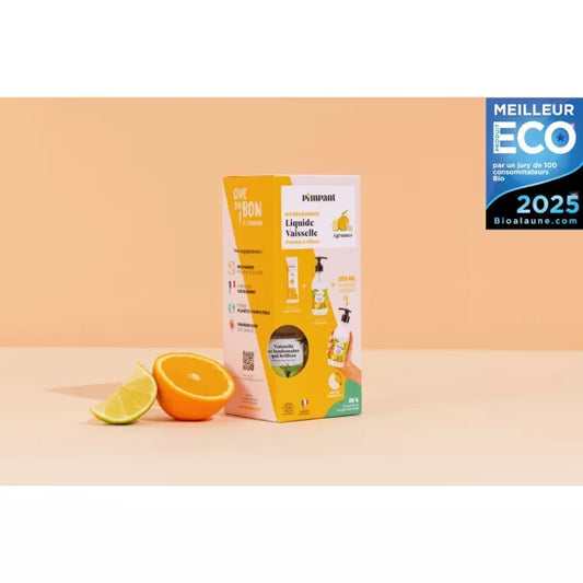 Kit detergent de vase cu citrice + sticlă Pimpant