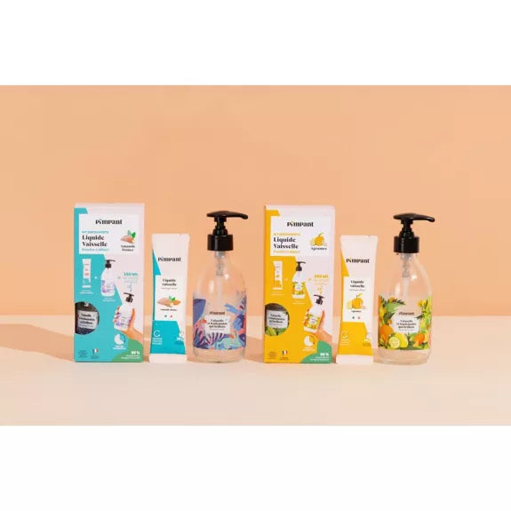 Kit detergent de vase cu citrice + sticlă Pimpant