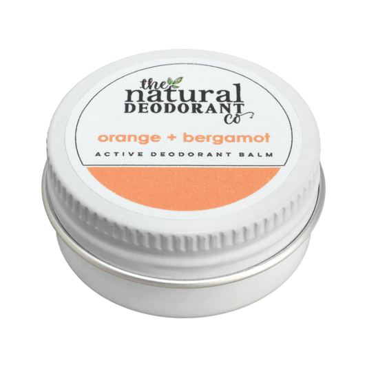 Mini deodorant natural Active, Orange+Bergamotă, 10 gr - The Natural Deodorant Co.