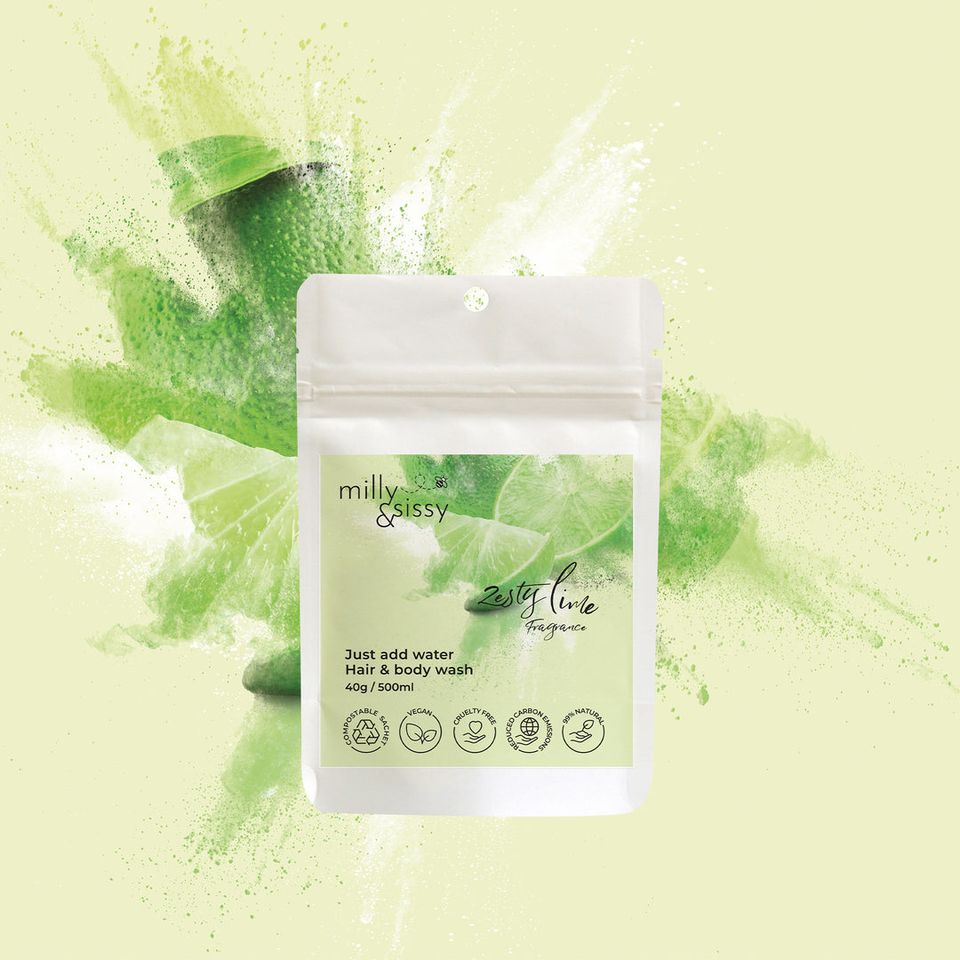 Gel de duș 2în1, Zero Waste, Lime - Milly&Sissy