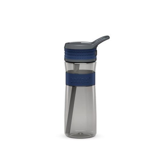 Sticlă cu pai din tritan, fără BPA, 600 ml, Albastru -Boddels