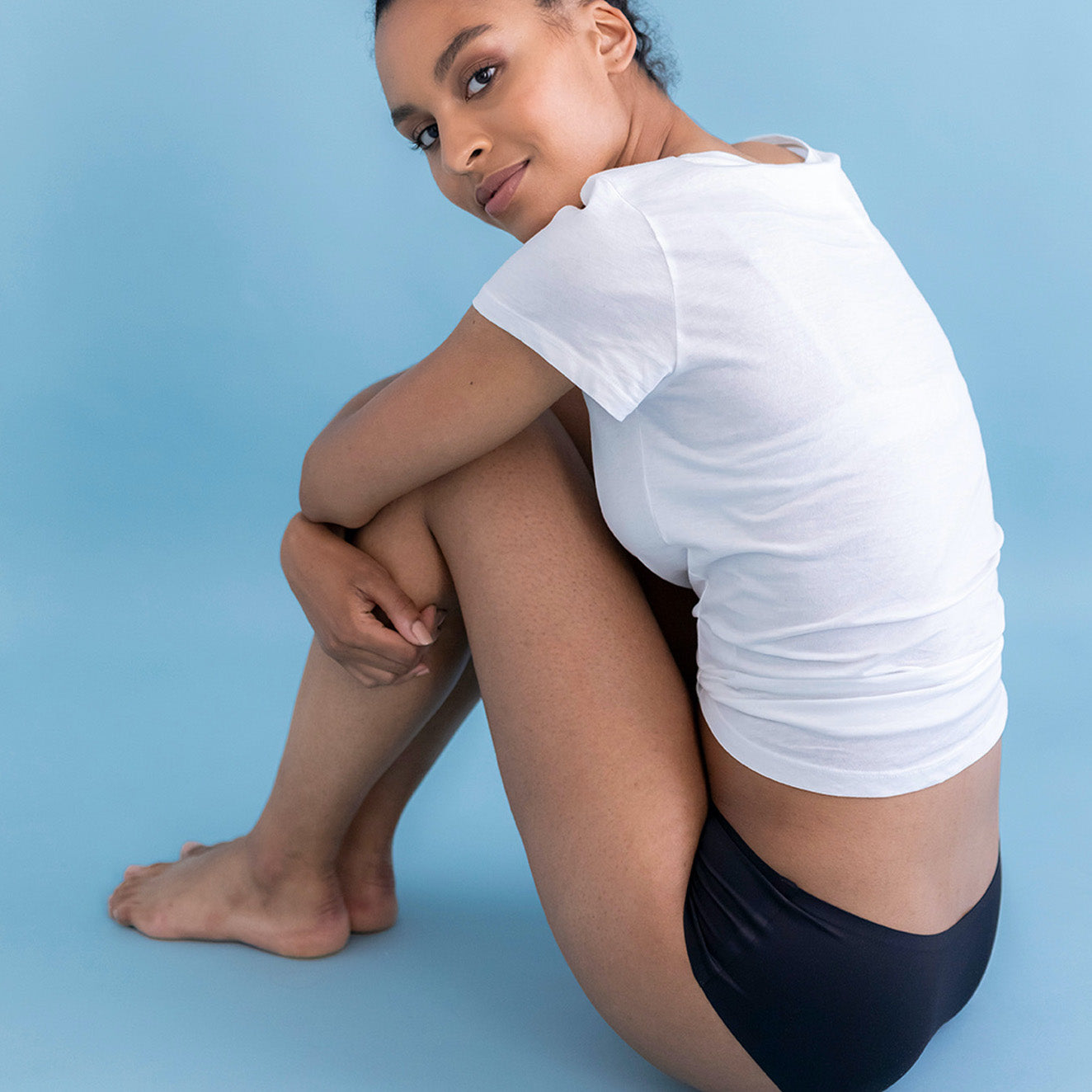 Chiloti menstruali Selene Shorty, flux moderat, Negru - Smoon